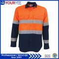 Camisas de trabajo a medida con cinta reflectante de ventilación trasera (YWS119)